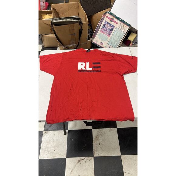 Vintage Polo Jeans Co Ralph Lauren T-shirt Xl Red Big Logo Streetwear Y2k Usa - Picture 1 of 5